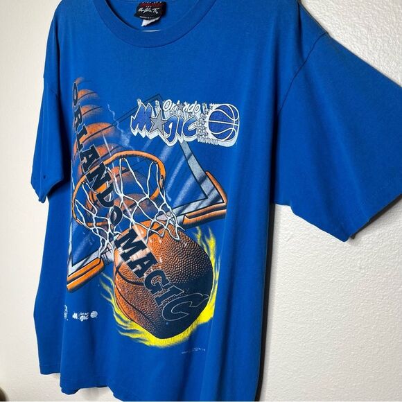 Vintage 90s America's Favorites Magic Johnson Orlando Magic T Shirt Large HOLES - Picture 4 of 16